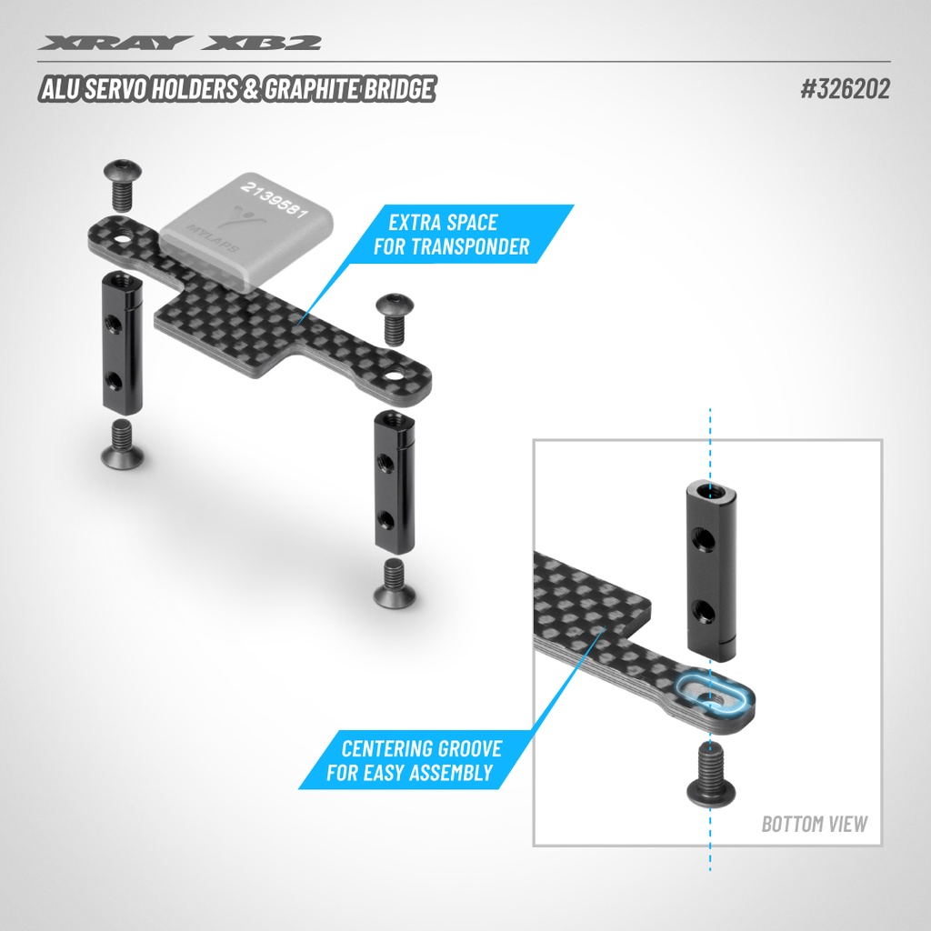 ALU SERVO HOLDERS & GRAPHITE BRIDGE - X326202