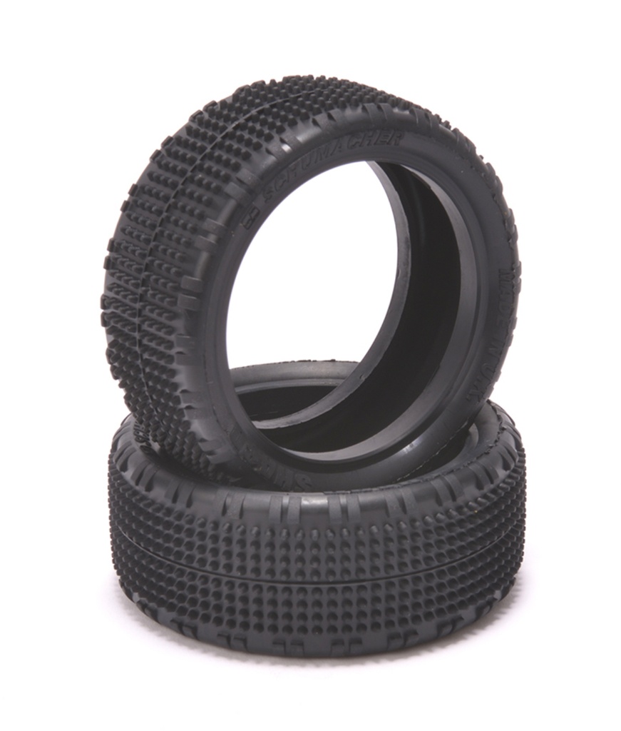 SCHUMACHER CACTUS FUSION 2 - 1/10 4WD TYRES - FRONT - SILVER - U6897 (kopie)