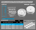 XRAY 2WD FRONT SLIM WHEEL AERODISK WITH NARROW OFFSET - WHITE (10) - X329904-M