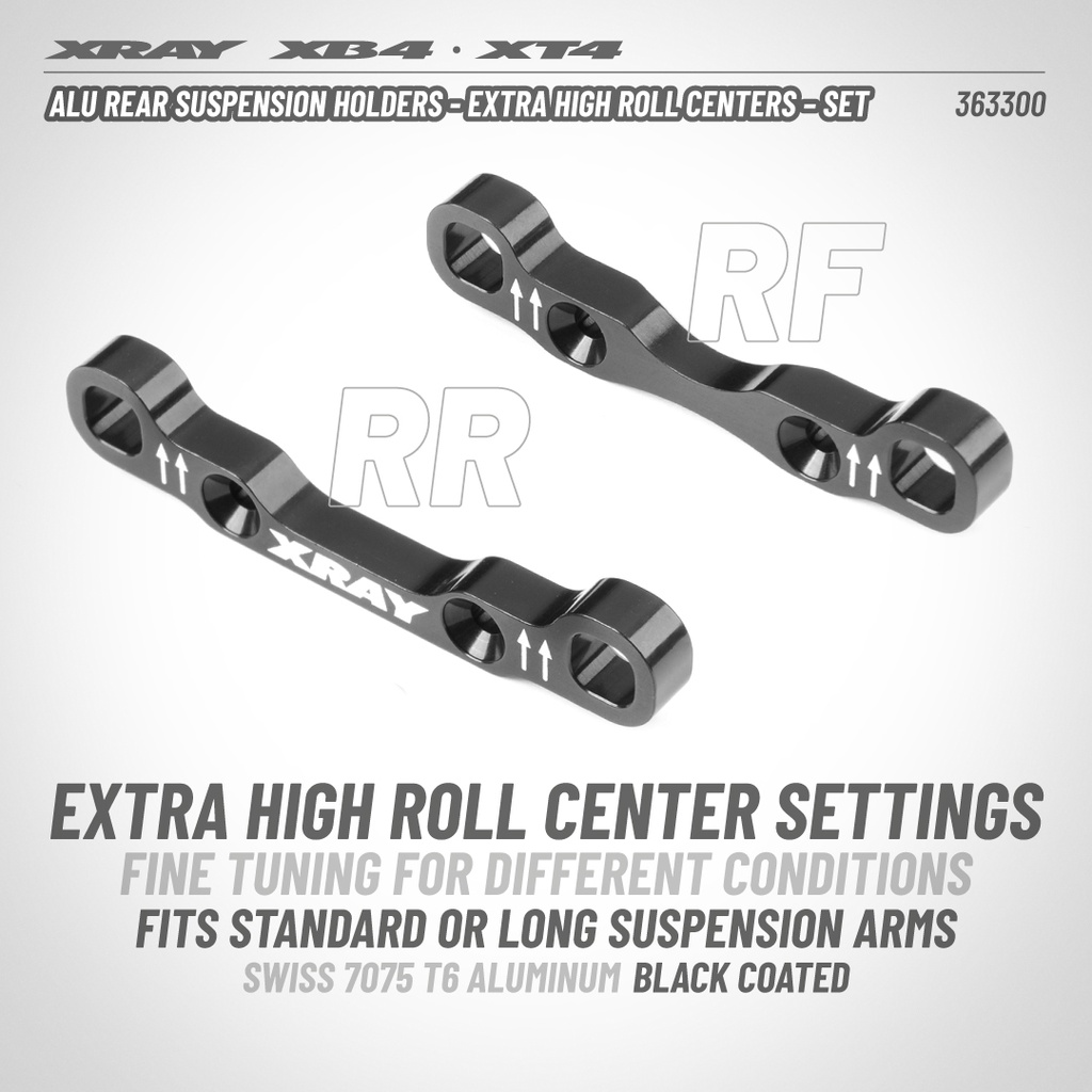 ALU REAR SUSPENSION HOLDERS - EXTRA HIGH ROLL CENTERS - SET - X363300