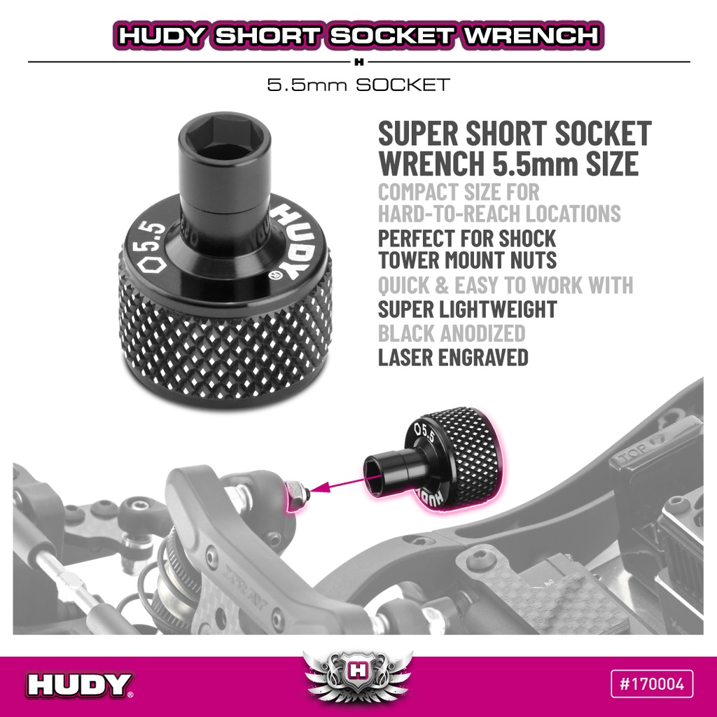 HUDY SHORT SOCKET WRENCH - 5.5MM - H170004