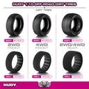 HUDY 1/10 OFF-ROAD INSERT 2WD FRONT - CELL - BLACK (2) - H832302C