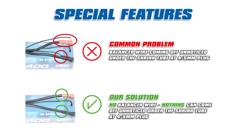 LRP 2S-CHARGING WIRE - 60CM - 4MM & XH | 4/5MM & 2MM - 499103