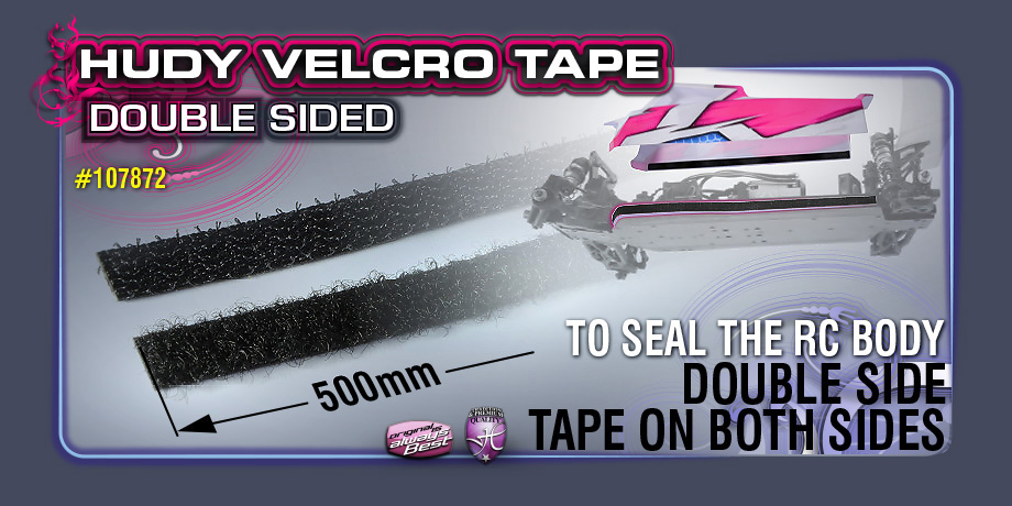 VELCRO TAPE WITH DOUBLE SIDED TAPE 8x500MM