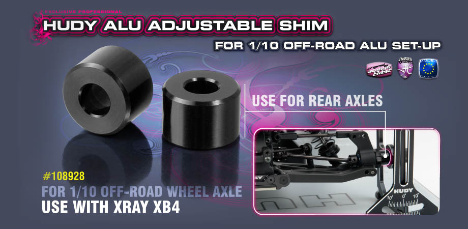 ALU ADJ. SHIM FOR 1/10 OFF-ROAD ALU SET-UP - XRAY XB4 (2)