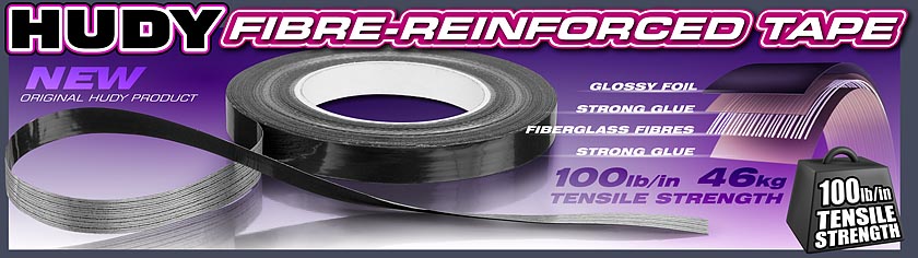 HUDY FIBRE-REINFORCED TAPE BLACK