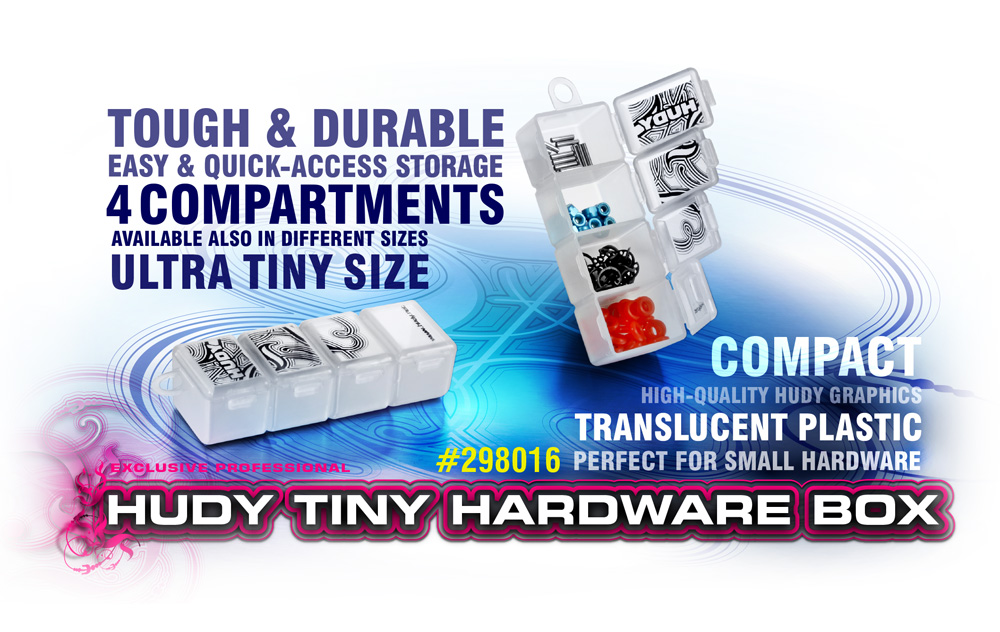 HUDY TINY HARDWARE BOX - 4-COMPARTMENTS