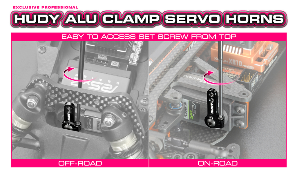 ALU CLAMP SERVO HORN -OFFSET - SAVÖX - FUTABA - 1-HOLE - 25T - H293403