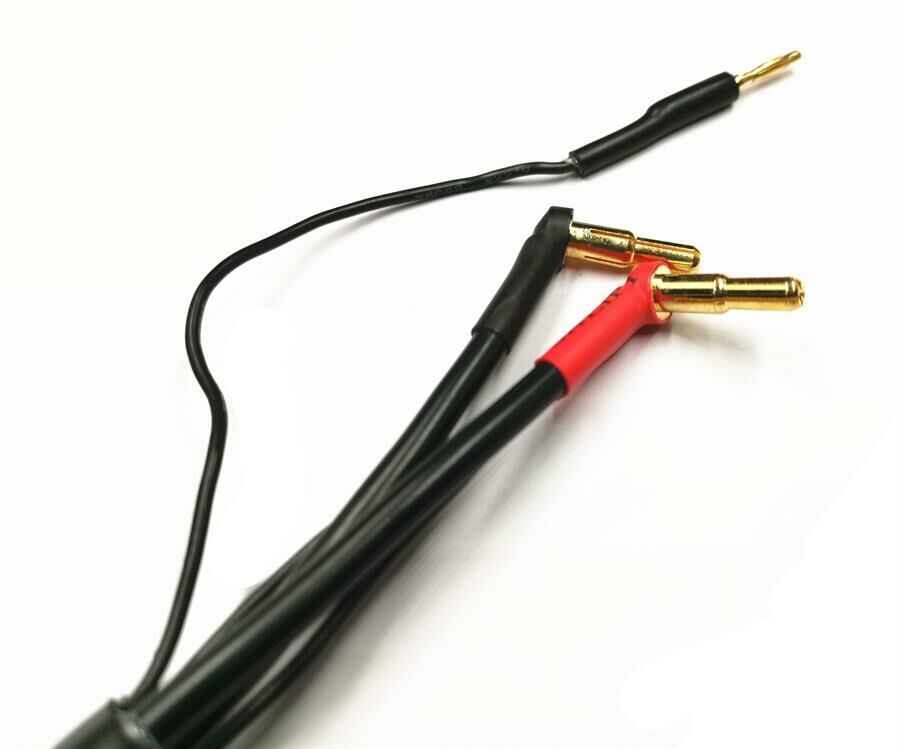 MR33 2S All-Black Charging Lead - 300mm - (4/5mm Dual Plug - XH)
