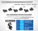 GRAPHITE EXTENSION FOR ALU STEERING BLOCK (1+1) - 2 SLOTS - X322298