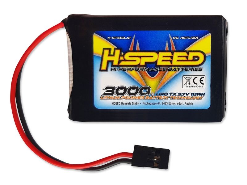 H-SPEED - 3000MAH 3,7V TX LIPO (61X46X9MM) FITS MT-44 AND MT-5 - HSPLI001