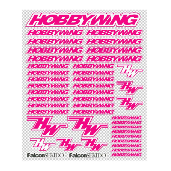 Hobbywing Decal Sheet Pink/White
