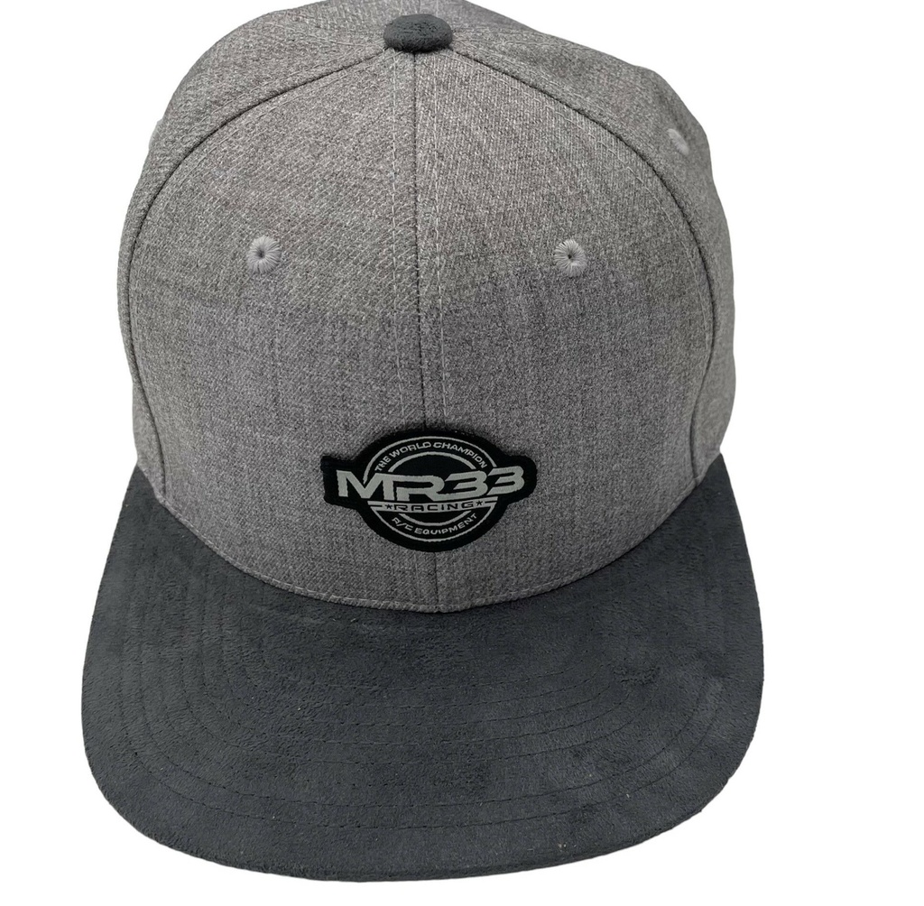 MR33 Snapback Cap incl. Logo Patch - Grey / Velour - MR33-CAP-G