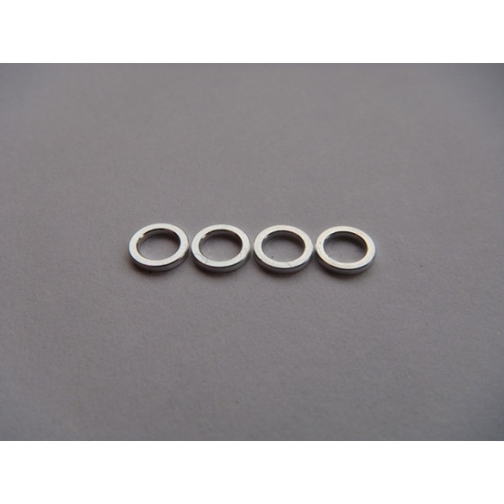 Hiro Seiko 4mm Alloy Spacer (2.0t) [Silver] (4 pcs) - HS-69845