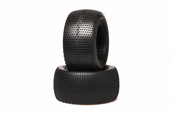 PR Racing 2.2" Truck Tires - Rear - Cubed Grain - Silver Soft Compound (2) - PR67410216