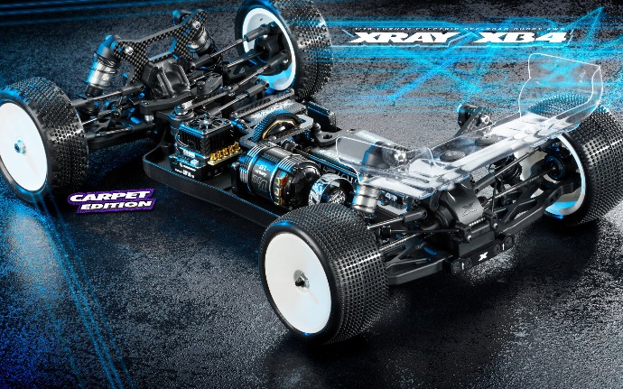 XRAY XB4C'24 - 4WD 1/10 ELECTRIC OFF-ROAD CAR - CARPET EDITION - X360014 - ON ORDER