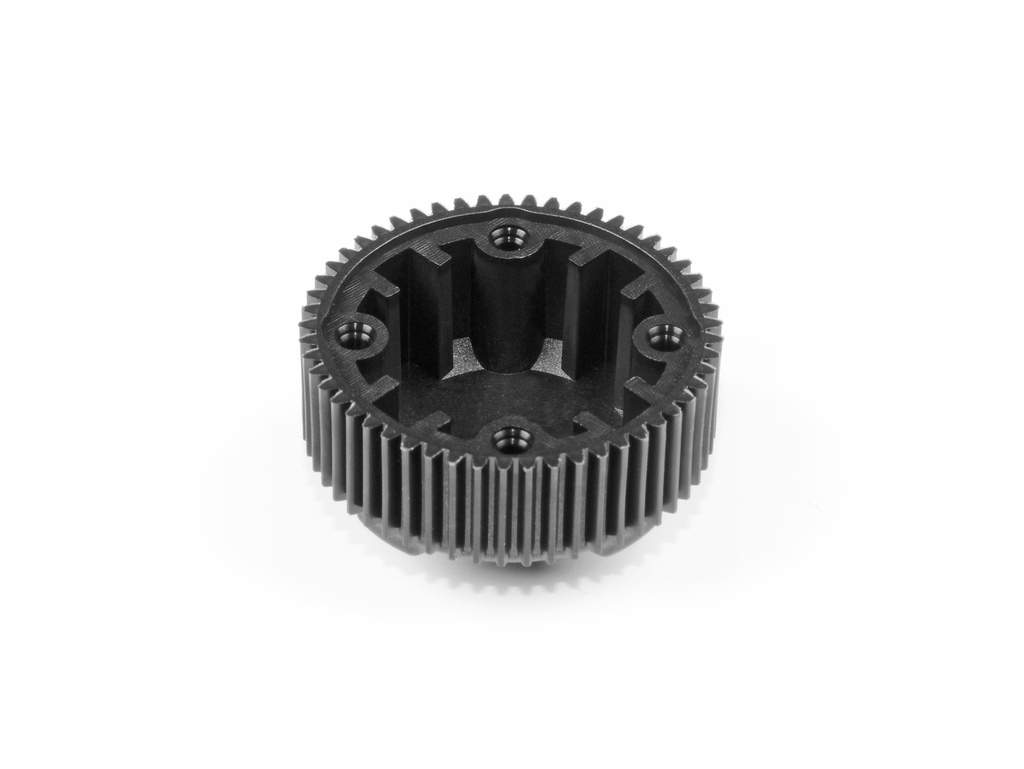 COMPOSITE GEAR DIFFERENTIAL CASE WITH PULLEY 53T - LCG - NARROW - GRAPHITE - X324955-G