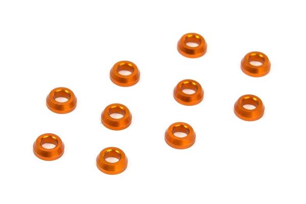 ALU CONICAL SHIM 3x6x2.0MM - ORANGE (10) - X362280-O