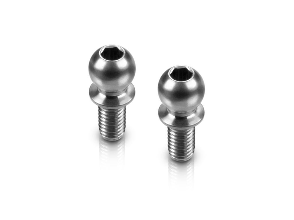 HUDY TITAN BALL STUD D=4.9 / L=6 / S=3.5 / 2MM HEX (2) - H990006