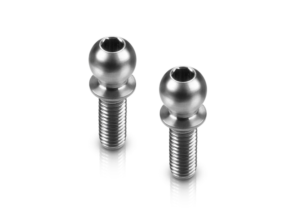 HUDY TITAN BALL STUD D=4.9 / L=8 / S=3.5 / 2MM HEX (2) - H990008