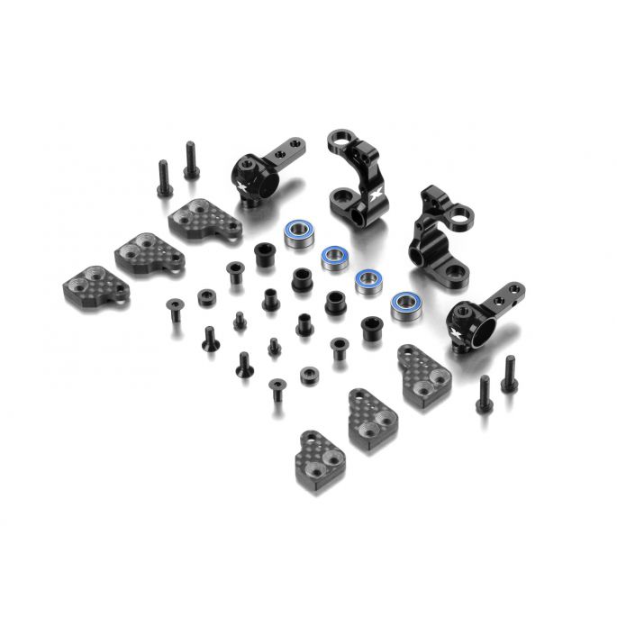 ALU STEERING BLOCKS & C-HUBS WITH BACKSTOP - SET - X320904