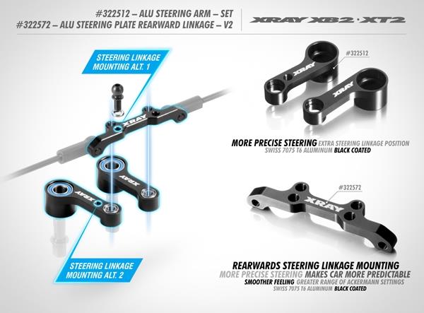 ALU STEERING ARM - SWISS 7075 T6 - SET - X322512