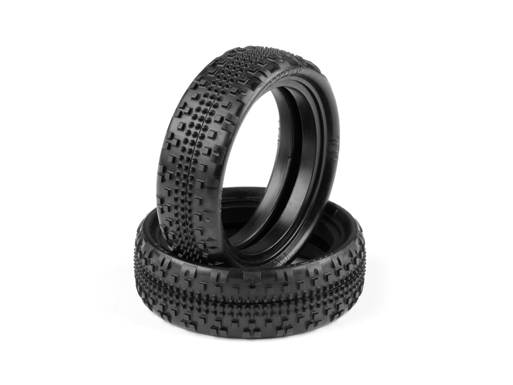 HUDY 1/10 OFF-ROAD TIRE 2WD FRONT CARPET - 101 (2) - H812101