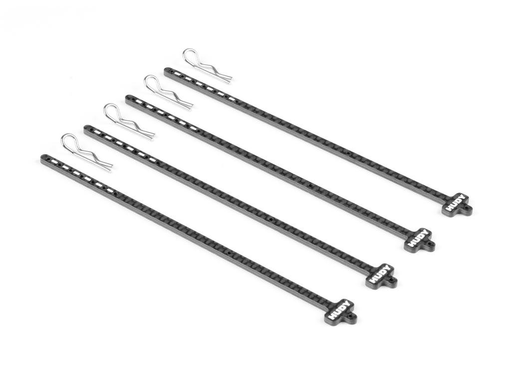 HUDY CARBON TIRE STICK 1/10 ON-ROAD & OFF-ROAD WHEELS WITH 4MM MOUNTING HOLE (4) - H105120