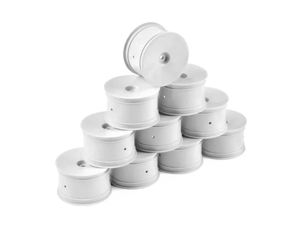 HUDY 1/10 OFF-ROAD WHEEL - 2WD/4WD – REAR – WHITE (10) - H803241
