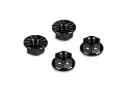 HUDY TITANIUM NUT M4 WITH SERRATED FLANGE - BLACK (4) - H296542-K