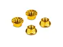 HUDY TITANIUM NUT M4 WITH SERRATED FLANGE - GOLD (4) - H296542-Y