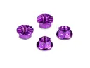 HUDY TITANIUM NUT M4 WITH SERRATED FLANGE - VIOLET (4) - H296542-V