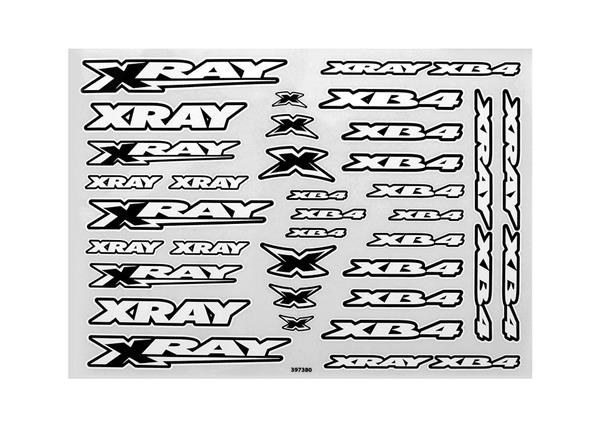 Xray XB4 Sticker For Body - White