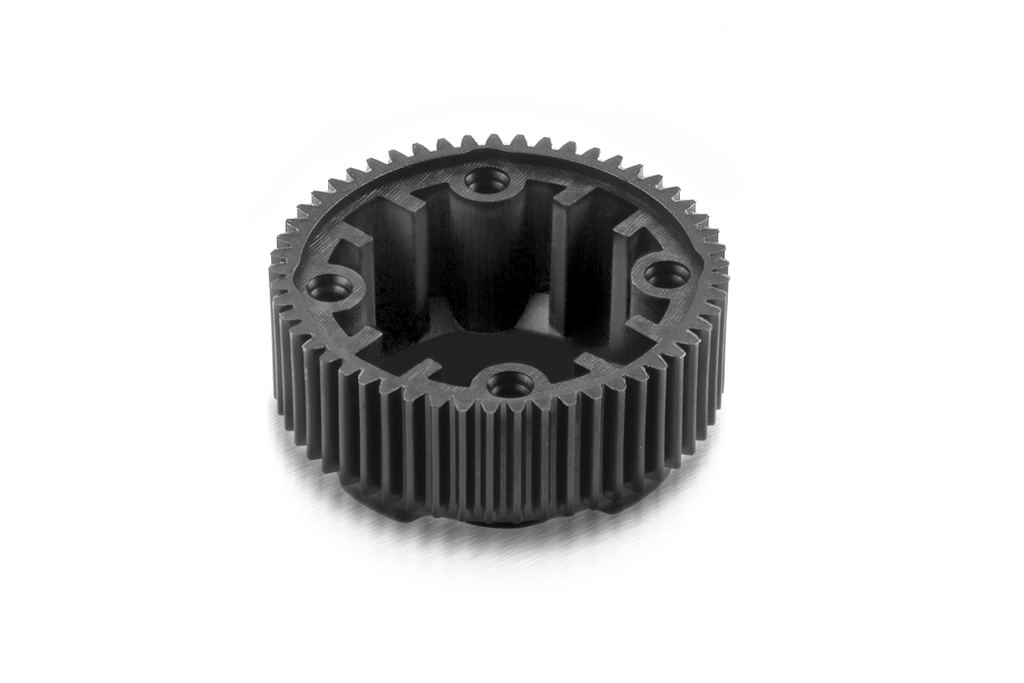 COMPOSITE GEAR DIFF. CASE WITH PULLEY 53T - LCG - GRAPHITE - X324954