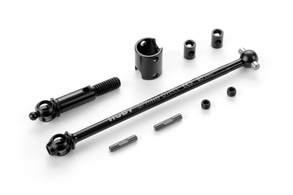 ECS FRONT DRIVE SHAFT 83MM WITH 2.5MM PIN - HUDY SPRING STEEL™ - SET - X365202