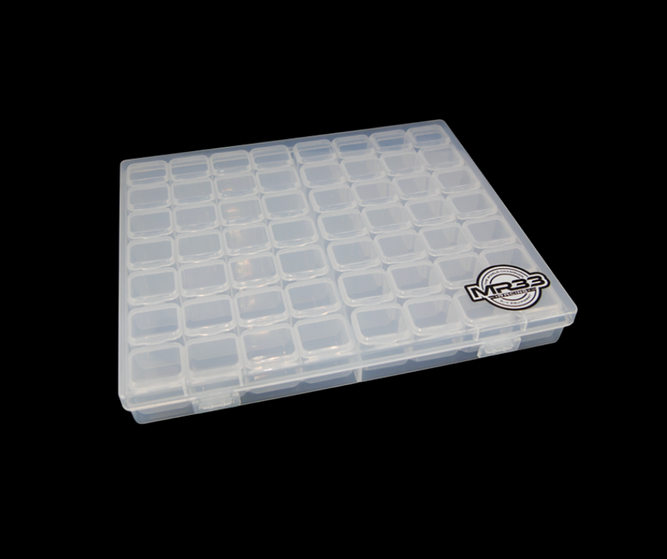 MR33 HARDWARE BOX LARGE CLEAR 21 x 17,5 x 2,6cm, 56 IN 1 BOX - MR33-HBLC