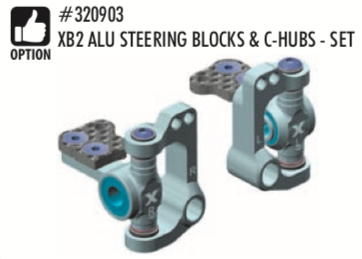 ALU STEERING BLOCKS & C-HUBS - SET - X320903