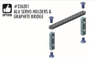 ALU SERVO HOLDERS & GRAPHITE BRIDGE - X326201