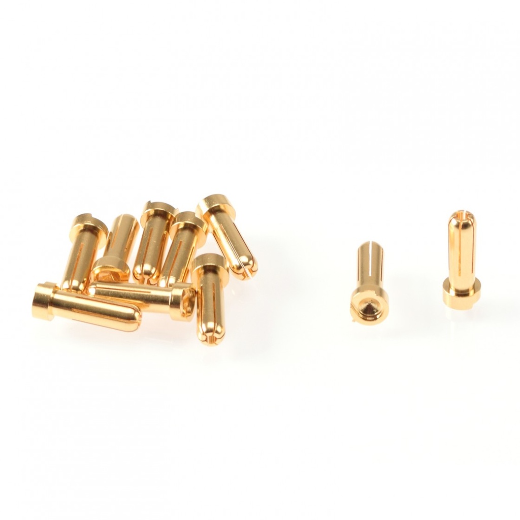 RUDDOG 5mm Gold Plug Male (10pcs)