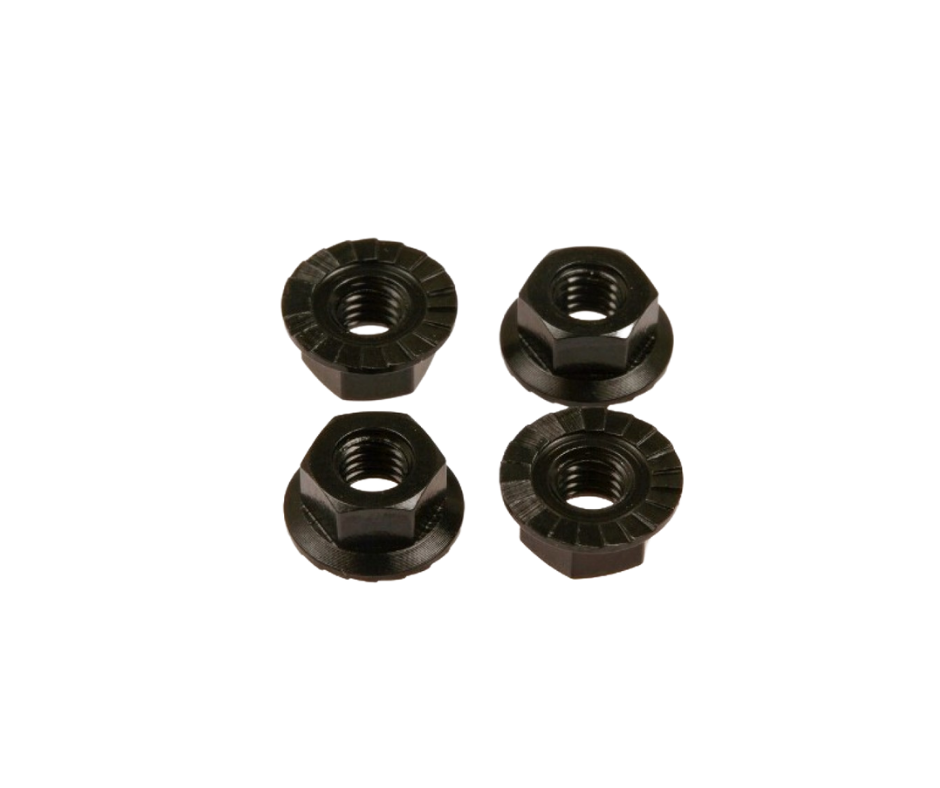 Hiro Seiko 4mm Alloy Serrated Wheel Nut [Black] ( 4 pcs) - HS-69597