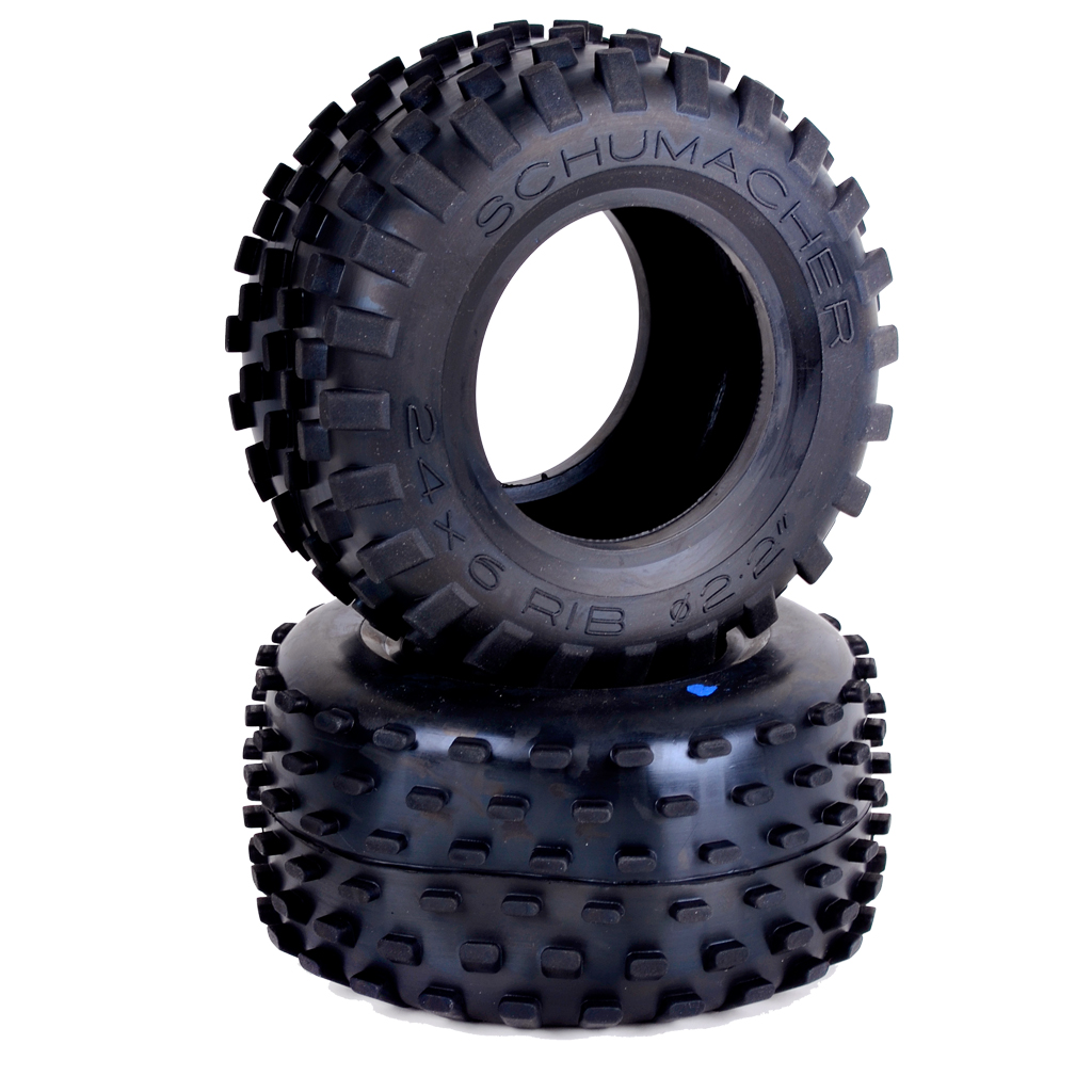 SCHUMACHER STAGGER RIB - SILVER - 1/10 -TRUCK TYRES - (PR) - U6798