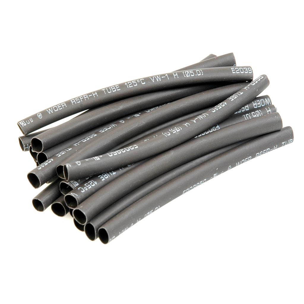 CORE-RC HEATSHRINK 5.0MM DIA BLACK - 20PCS - CR123