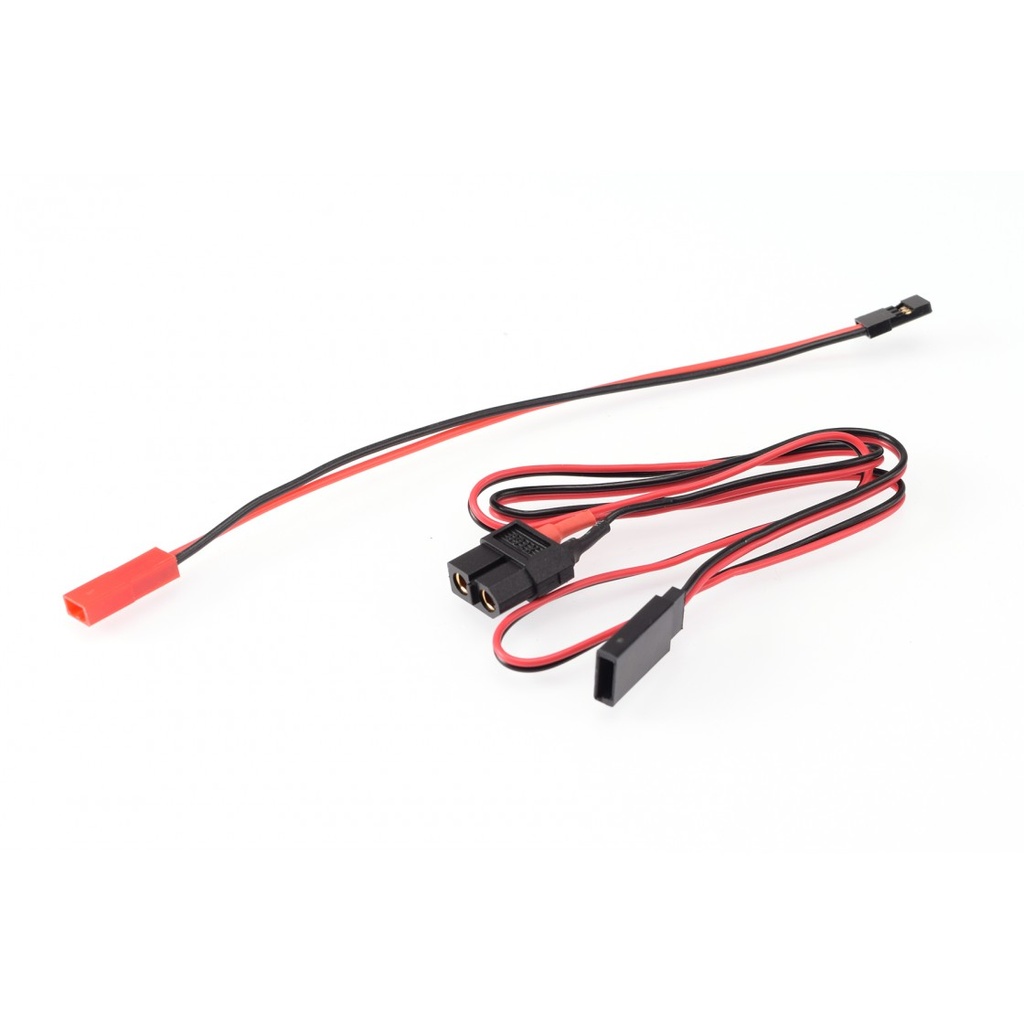 [RP-0253] RUDDOG RX/TX Charging Lead for Sanwa/Futaba with JST/BEC Adaptor (XT60 Plug) - RP-0253