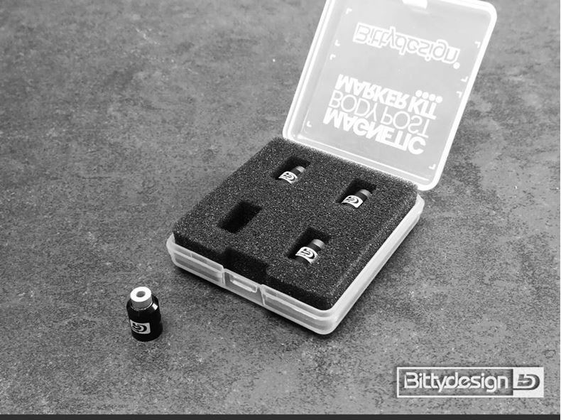 [BDBPMK10-B] Bittydesign Body Post Marker kit Black - 1/10 1 scale Model Cars - BDBPMK10-B