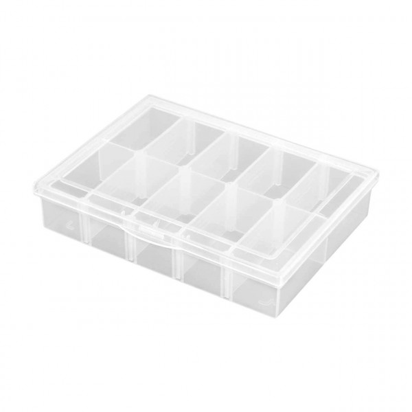 [R14032] Robitronic Assortment Case 10 compartments variable 134x100x29mm - R14032