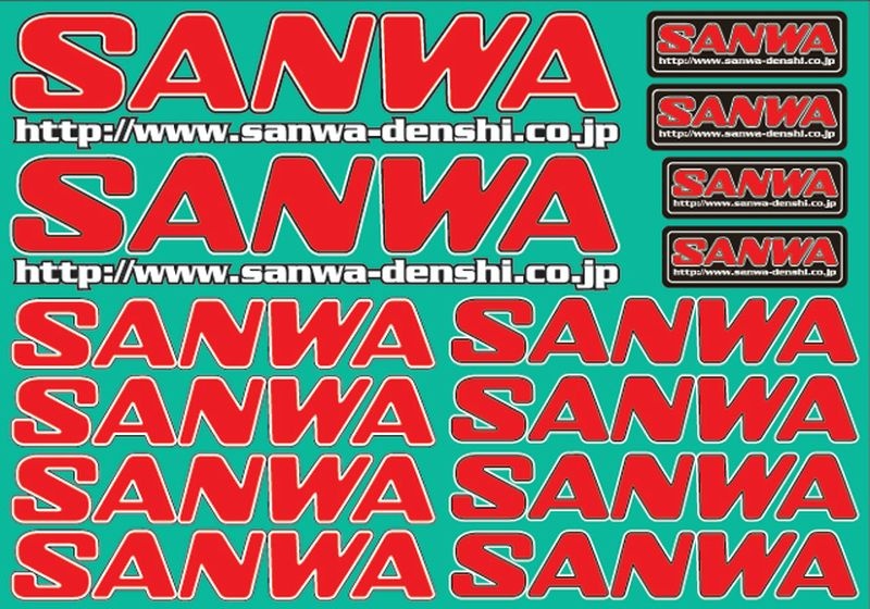 [SAN107A90533A] Sanwa Sticker Red - SAN107A90533A