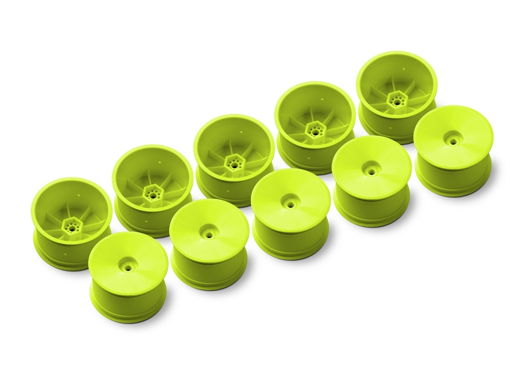[X329901-Y] XRAY WHEEL AERODISK 1/10 - REAR - 2WD/4WD - HEX 12MM - YELLOW - HARD - IFMAR - 5PR - X329901-Y