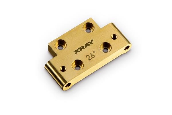 BRASS 46G FRONT LOWER ARM MOUNT 26° KICK-UP - X322312 * Replaced by BRASS FRONT LOWER ARM MOUNT 0°