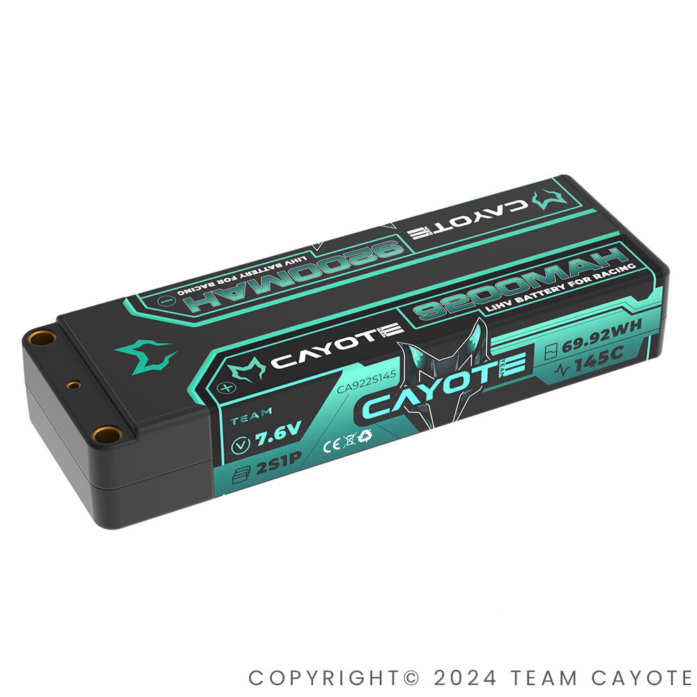[CA922S145] CAYOTE 9200mAh 145C 2S1P LiPo Battery
