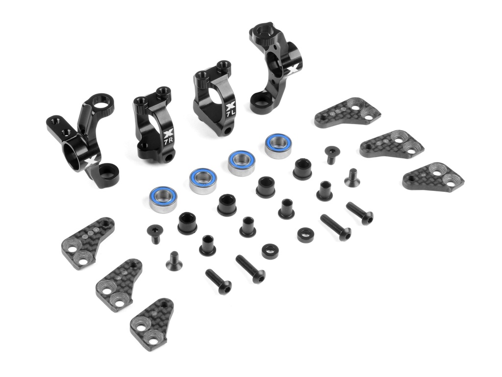 [X360901] ALU STEERING BLOCKS & 7° C-HUBS - LIGHTWEIGHT - SET - X360901
